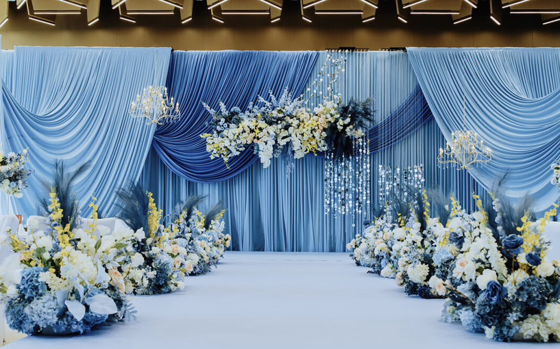 景德镇幸福嫁日婚庆—韩式蓝色布艺婚礼