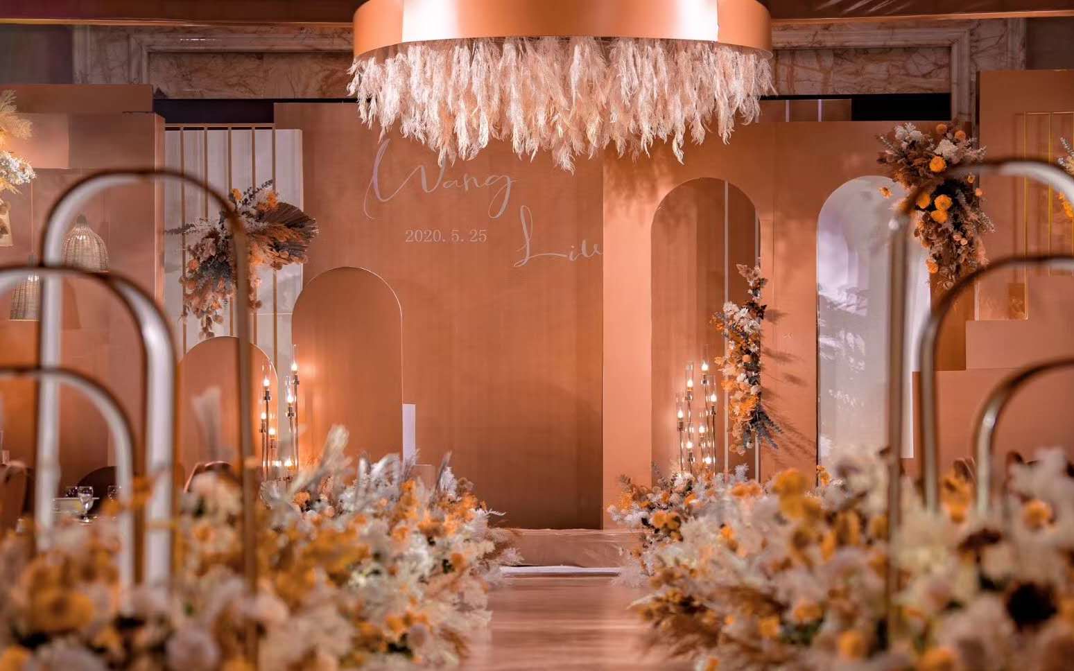 【木子婚礼】2020流行色莫兰迪橙色复古婚礼