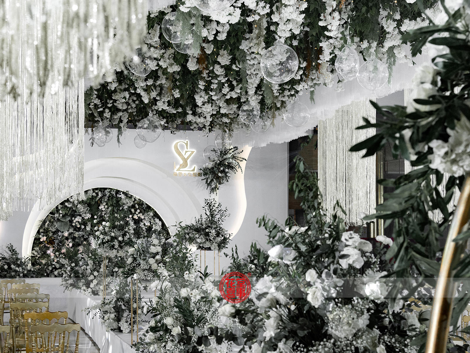 【花堂喜事】百顺酒店—充满自然味道的夏季白绿婚礼