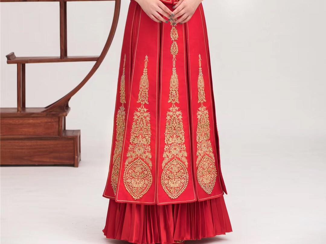 [唯誓婚纱] 重手工新中式珠珠绣秀禾服