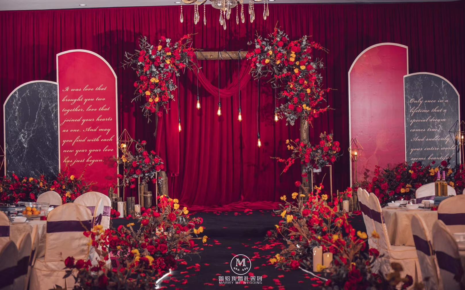 简约 大气  红金色婚礼