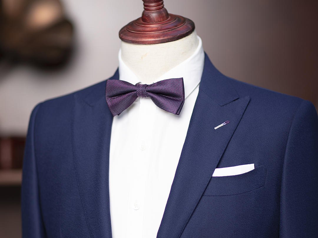 Filate 宝蓝色真丝垂感套西