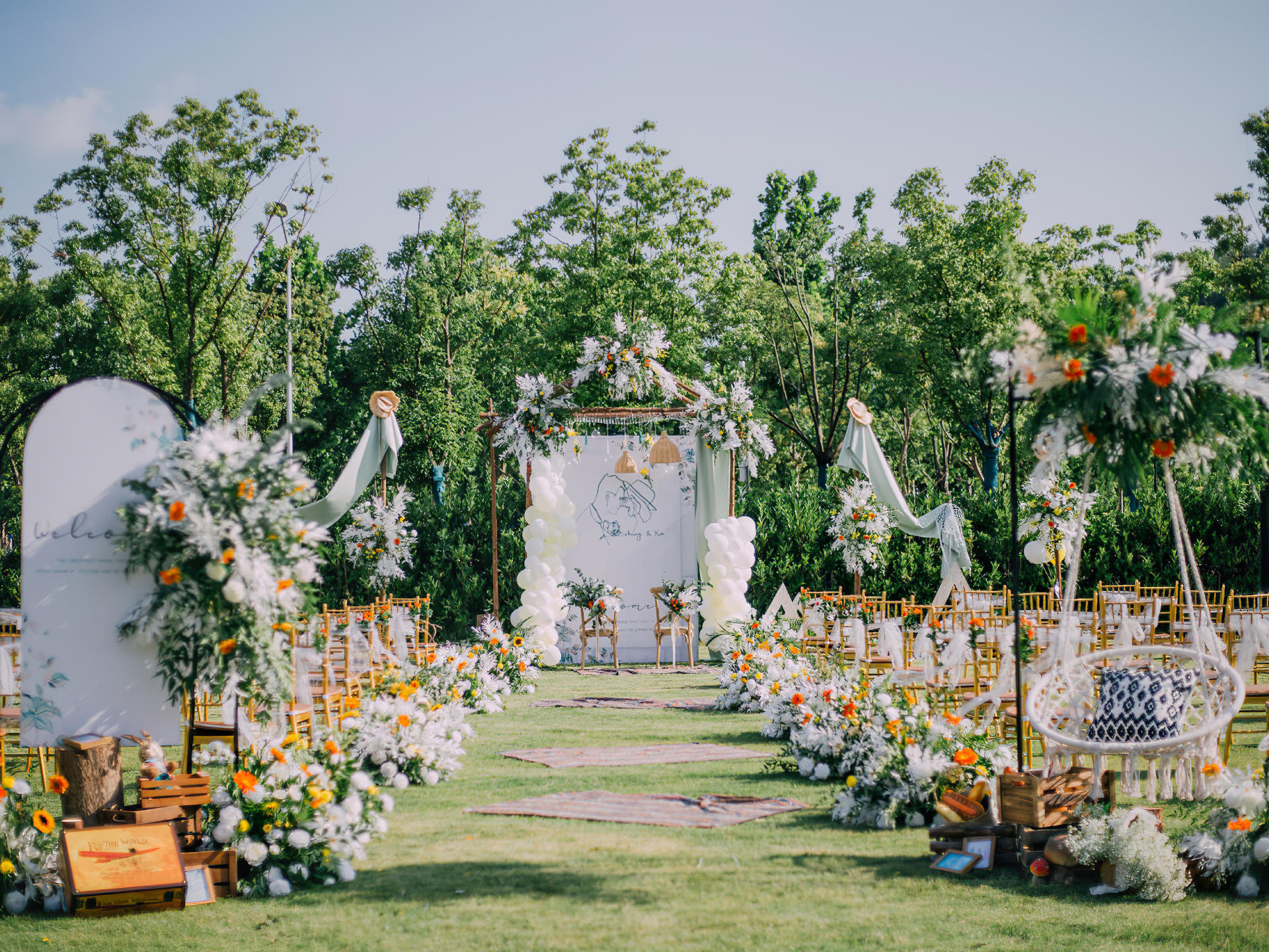 小清新户外婚礼小预算含金刚