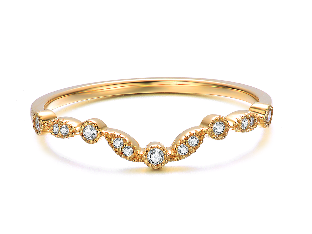 余生珠宝 《鸢尾》系列 18K金钻石女戒戒托