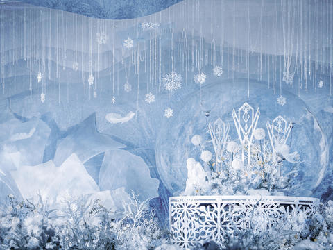 冰雪谧境-蓝色西式婚礼-高端策划