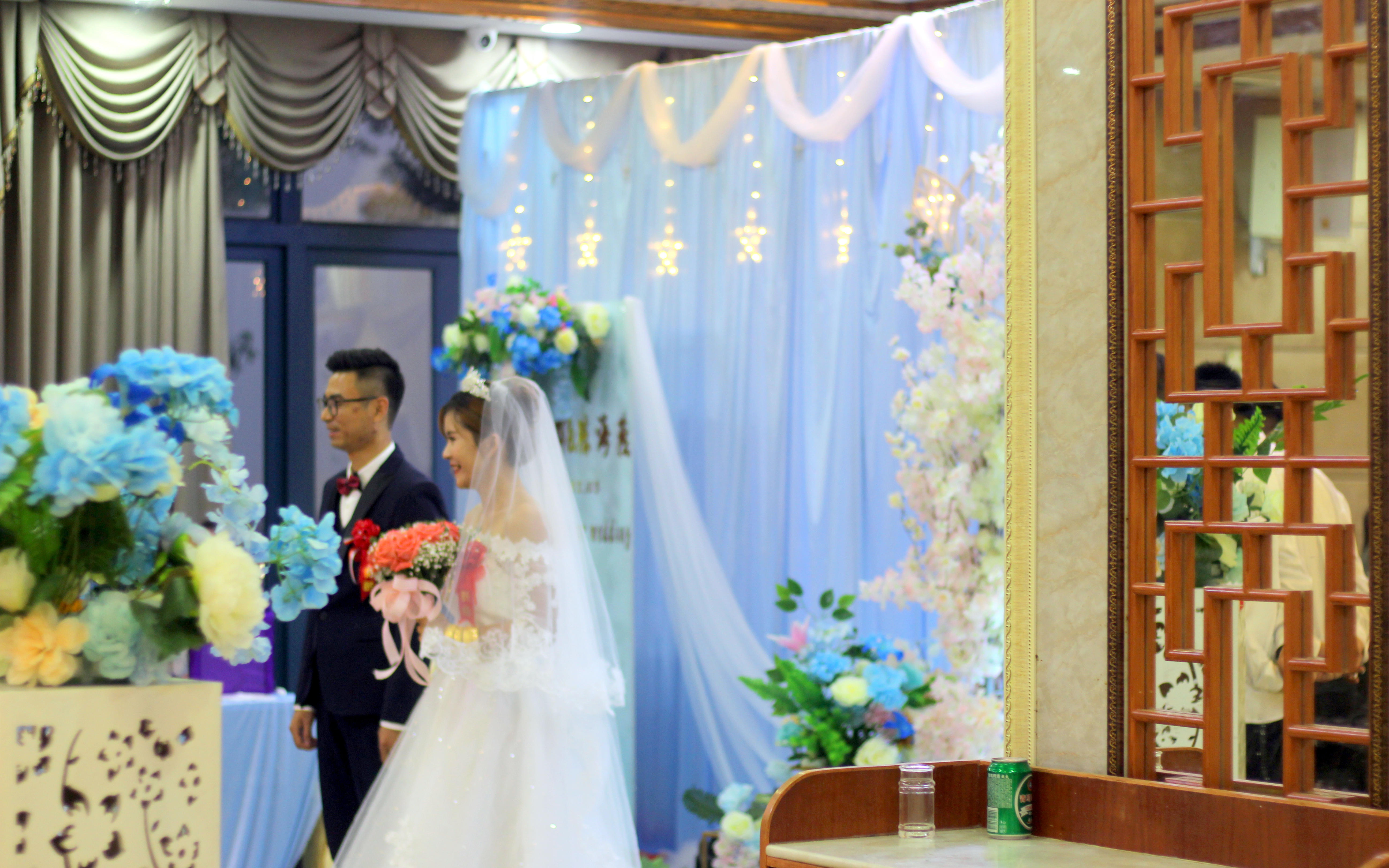 惠州温馨圆婚庆浪漫唯美婚礼蓝色花海