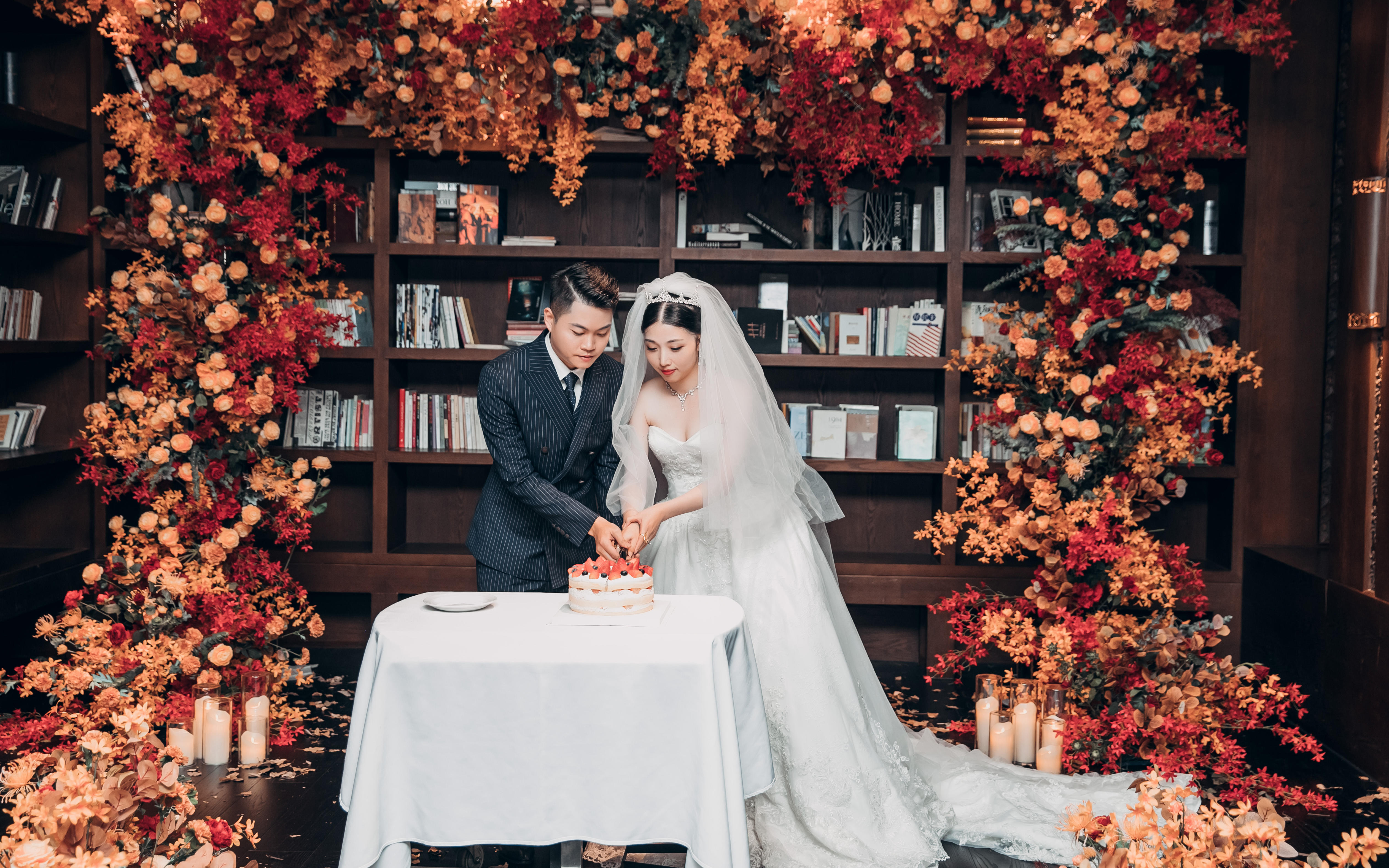 【时尚简约】书房中的温暖+橘秋婚礼