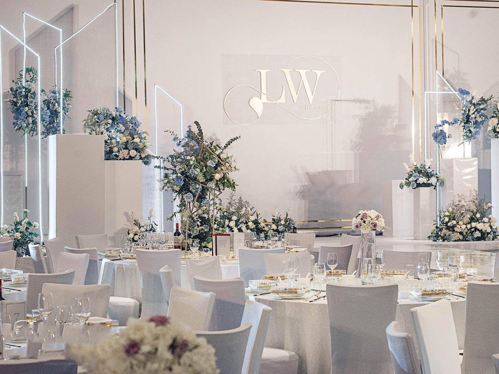 19年大热 镜面白色婚礼  超有质感  