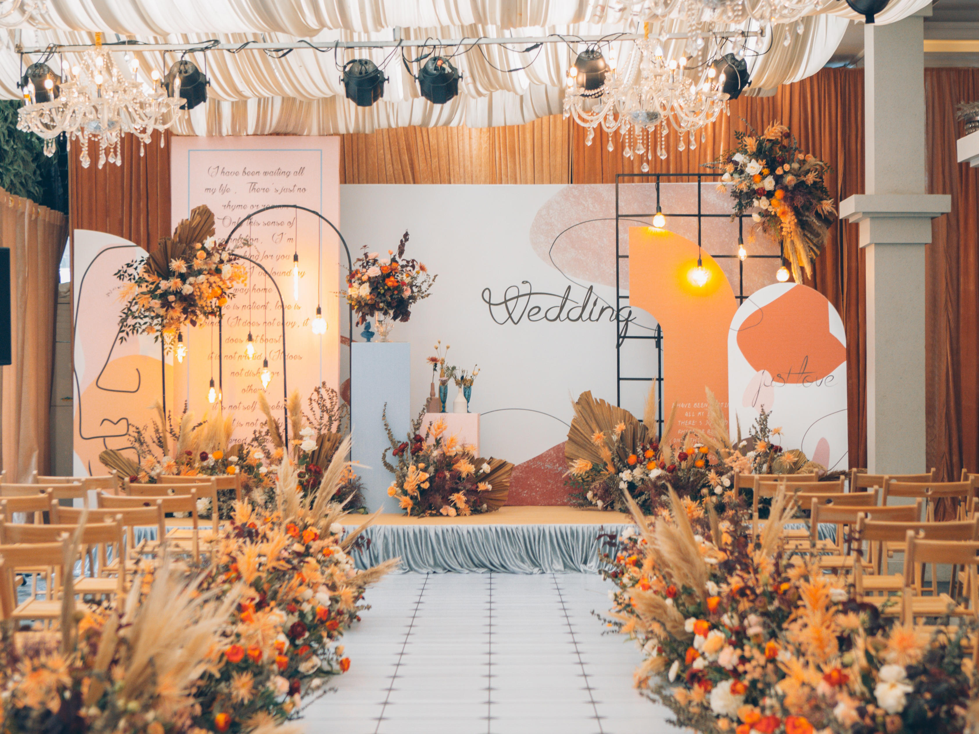 Lover_橙色主题室内小清新婚礼