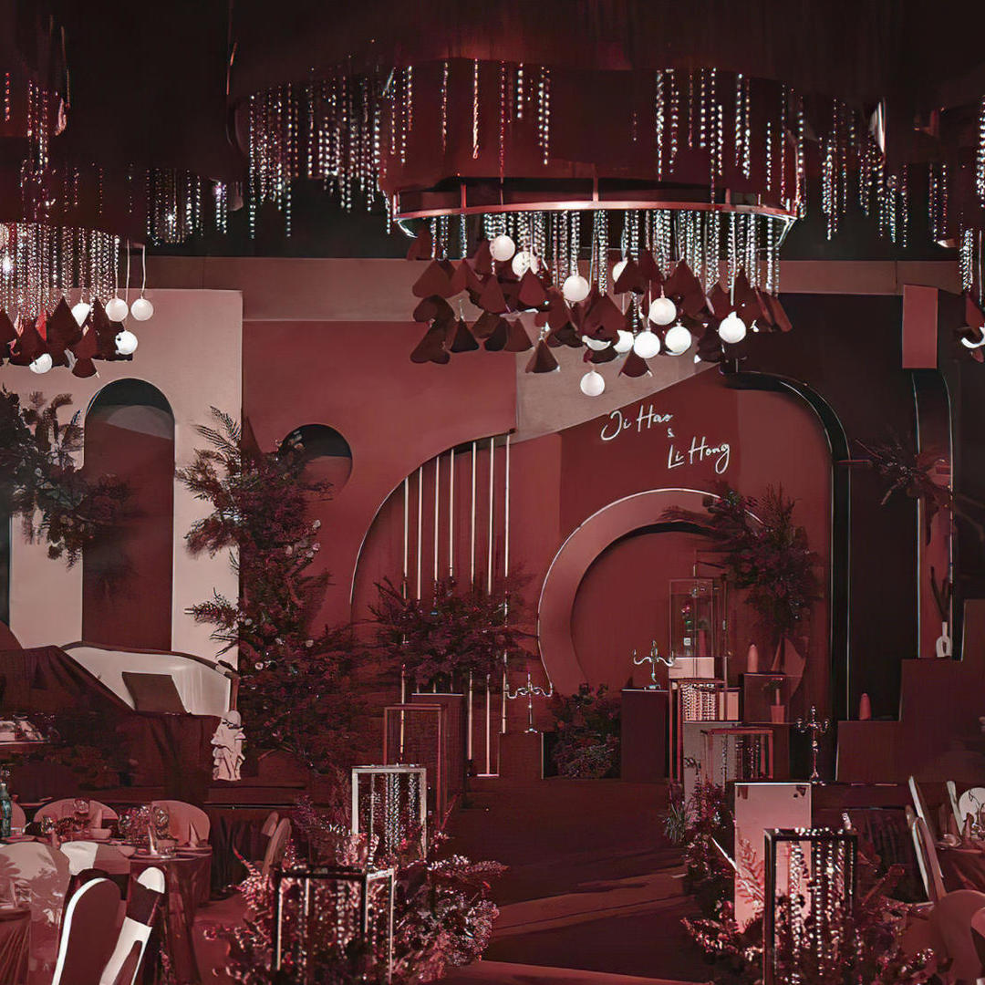 莫兰迪红色主题婚礼-兆丰国际酒店（六楼宴会厅）