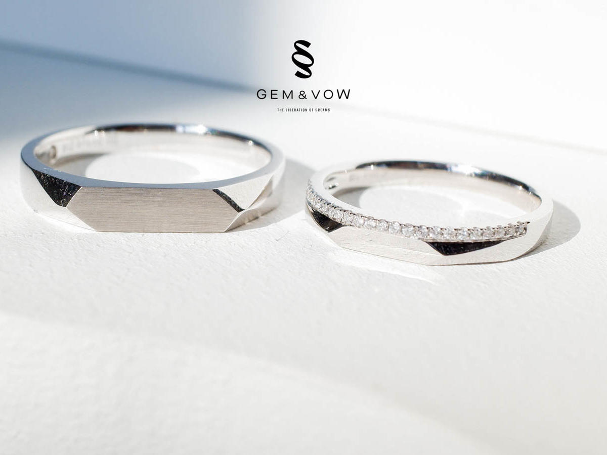 四季悦色设计师款对戒-白青