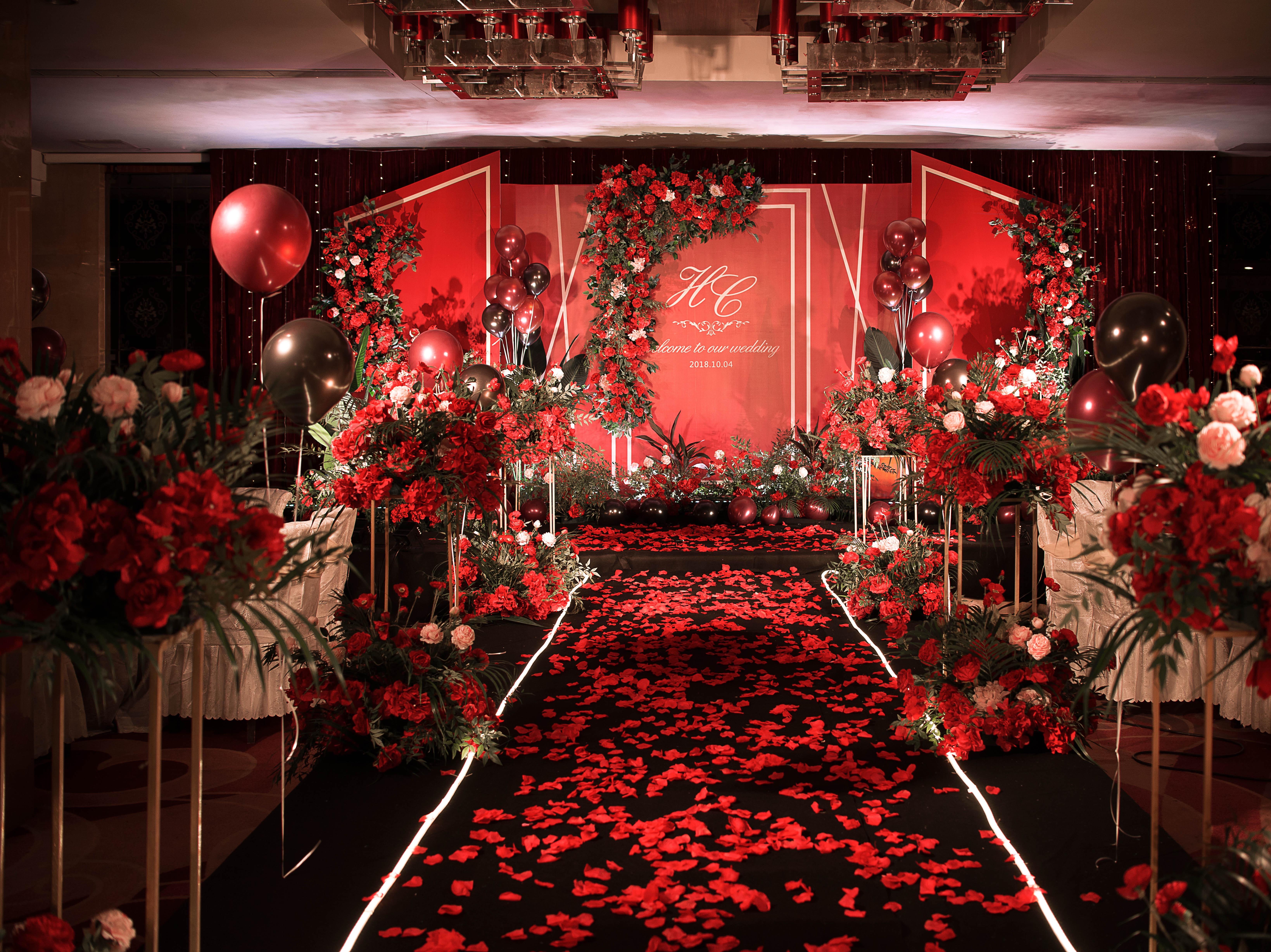 #吉美婚礼#红色现代简约唯美婚礼案例炙爱