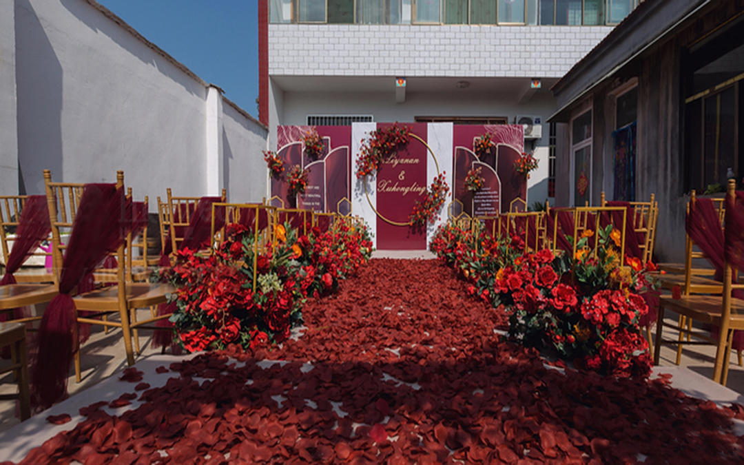 【桃夭】红色简约大气——庭院婚礼