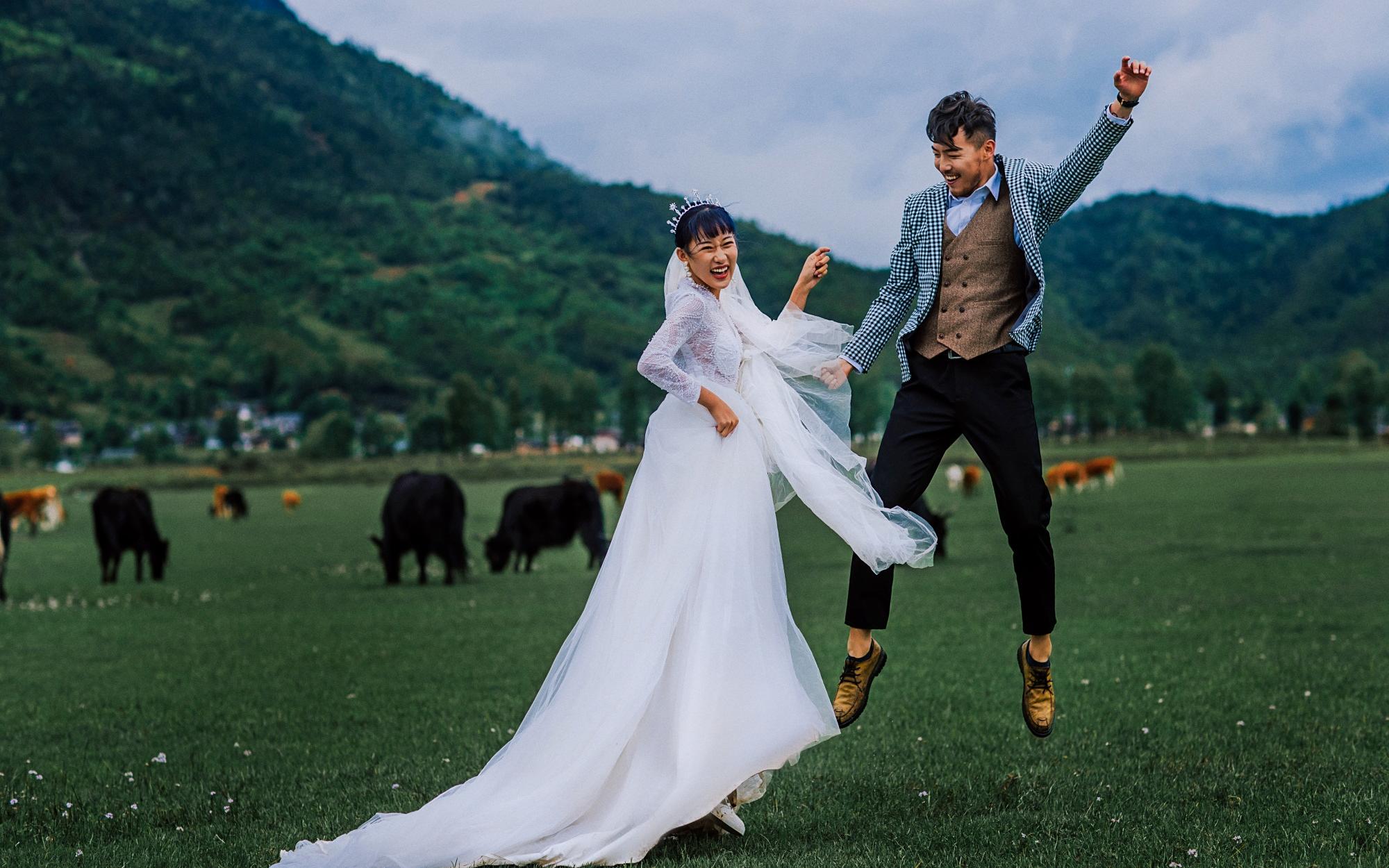 三亞麗江大理旅拍婚紗照8999小情歌中原夢想城