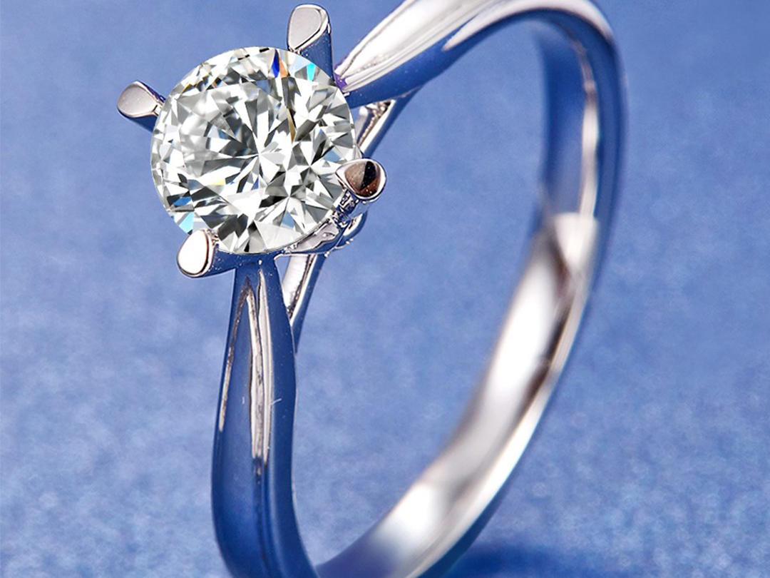 「DANIAO」戒托－18K镜像炫钻女戒R5款式