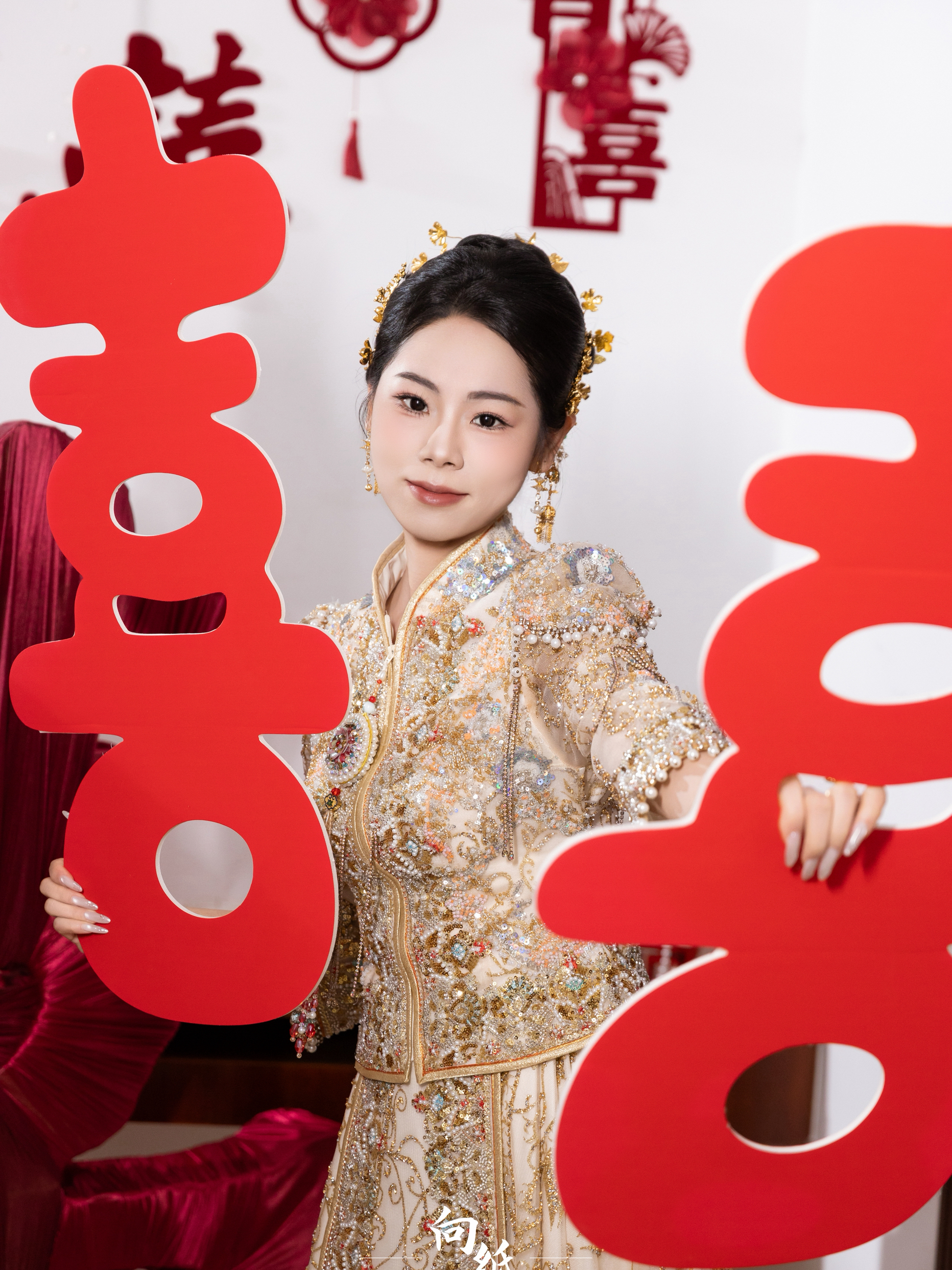 中式端庄大气高盘发造型