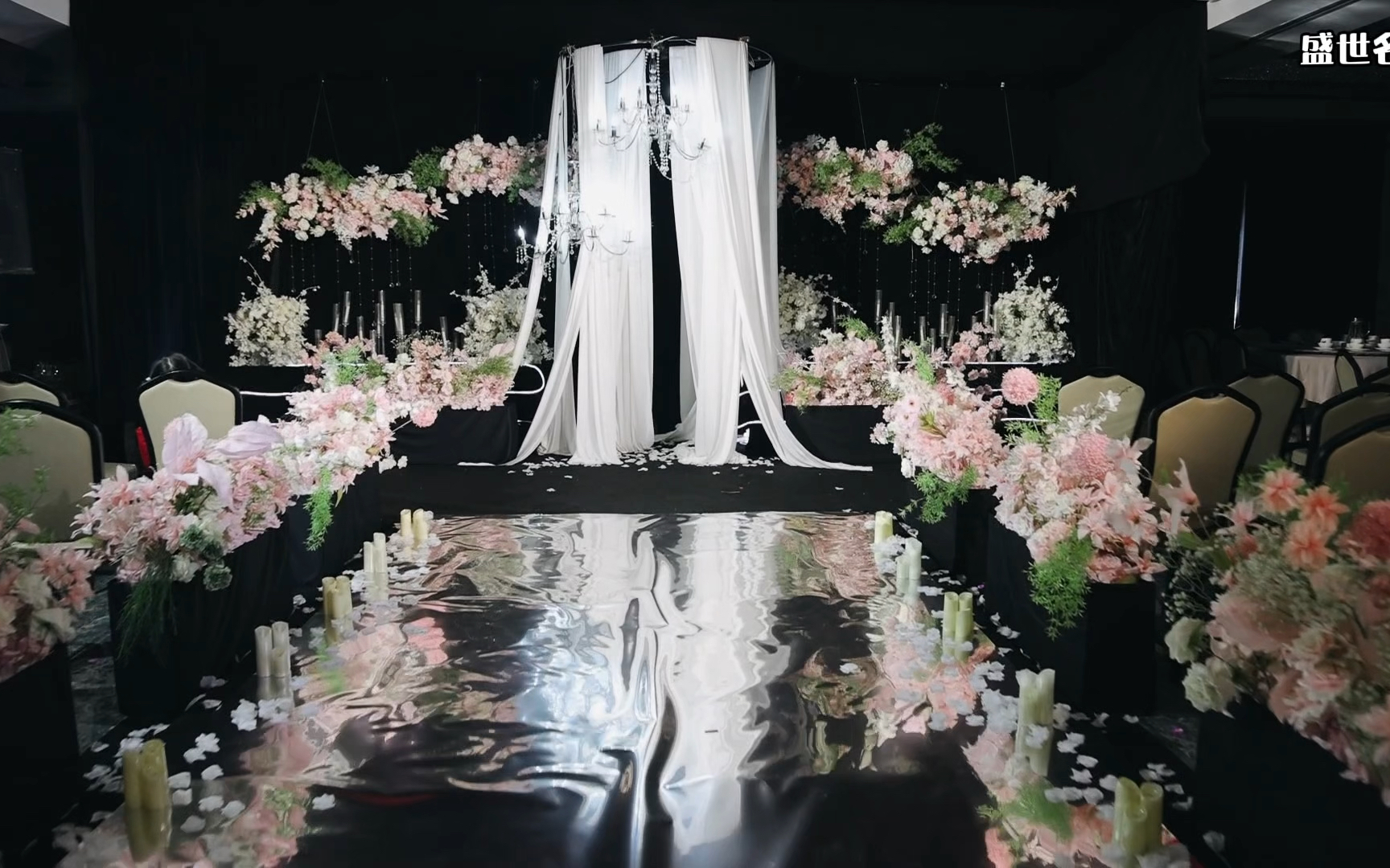 韓系粉黑配色酒店婚禮