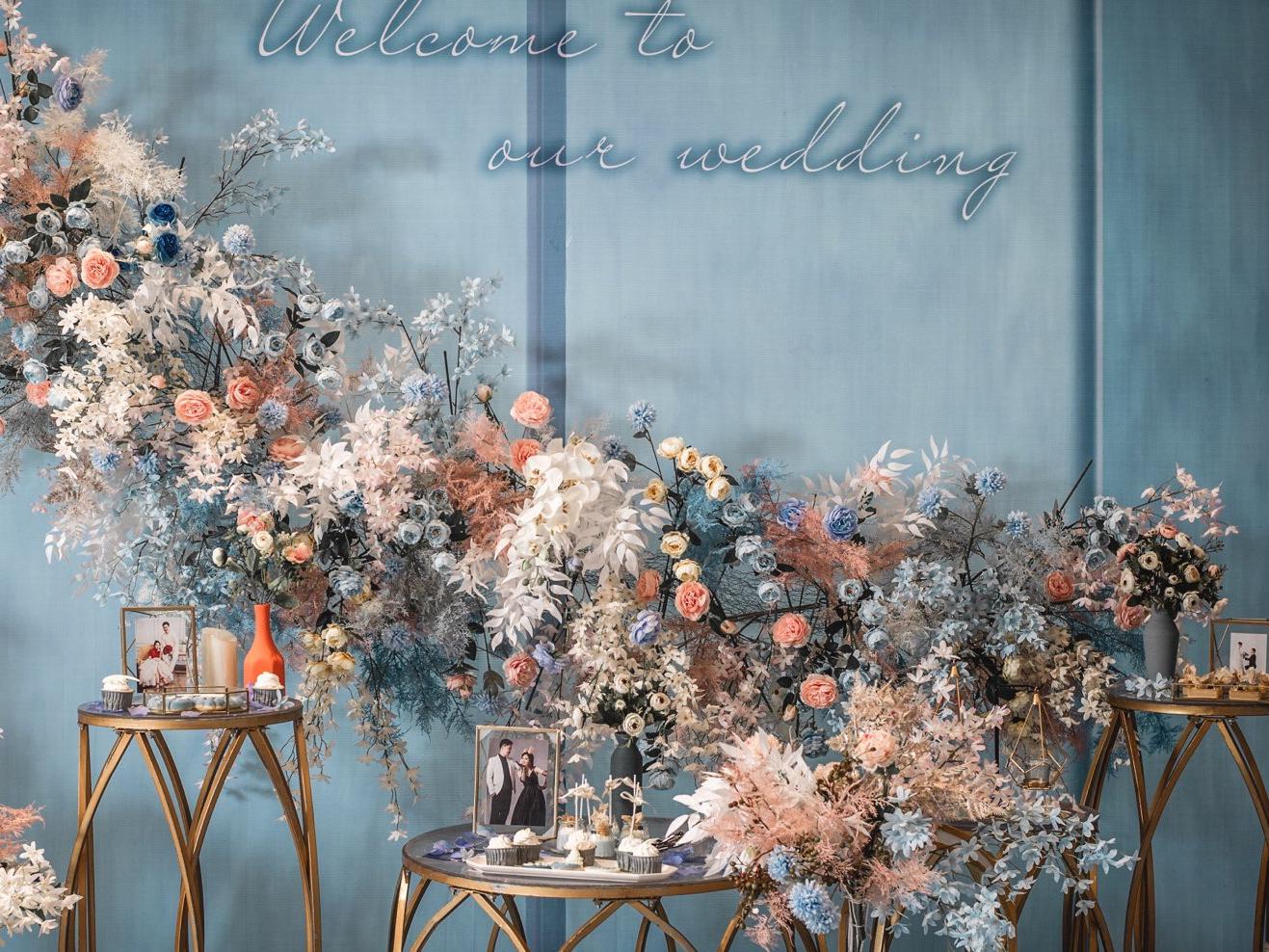 【高性价比】蓝色风格婚礼（颜色造型可换）