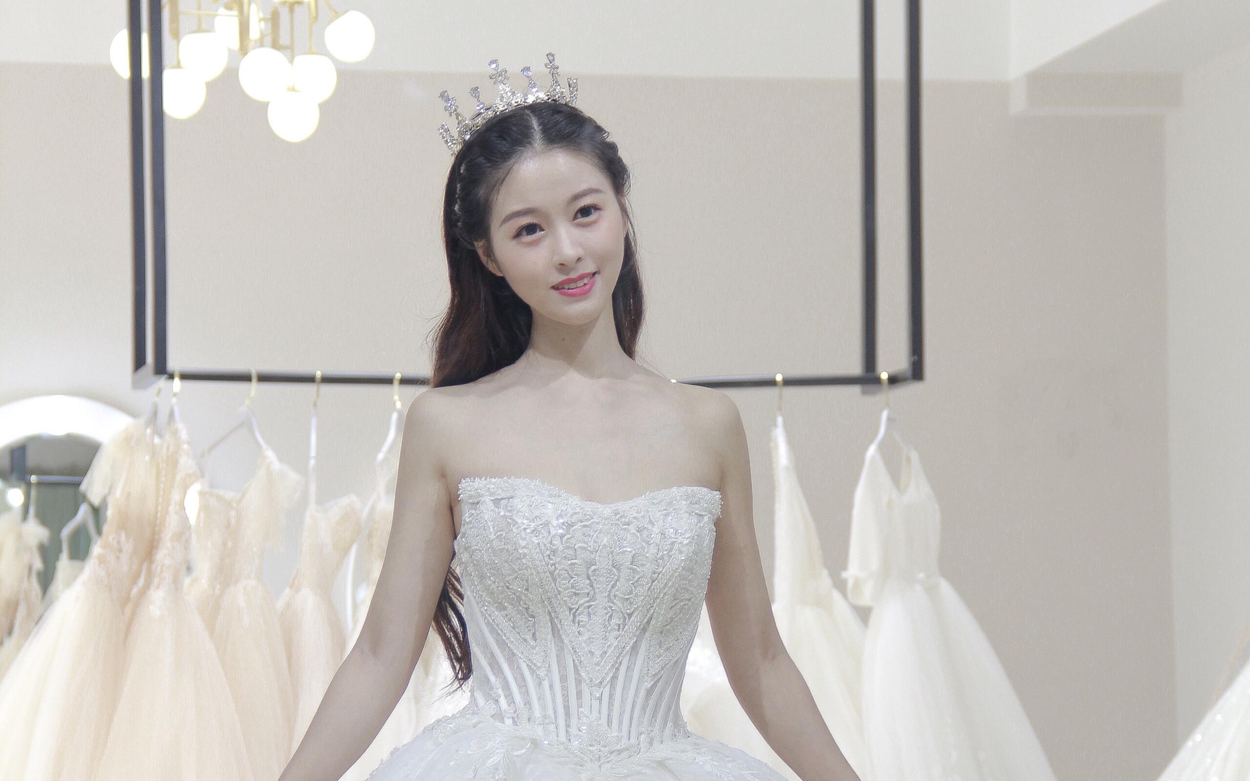 【痕迹】韩式设计款 全手工钉珠长拖