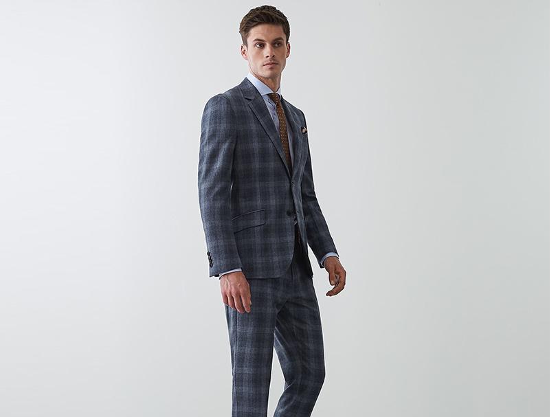 【十年老店】经典大格纹西服定制套装