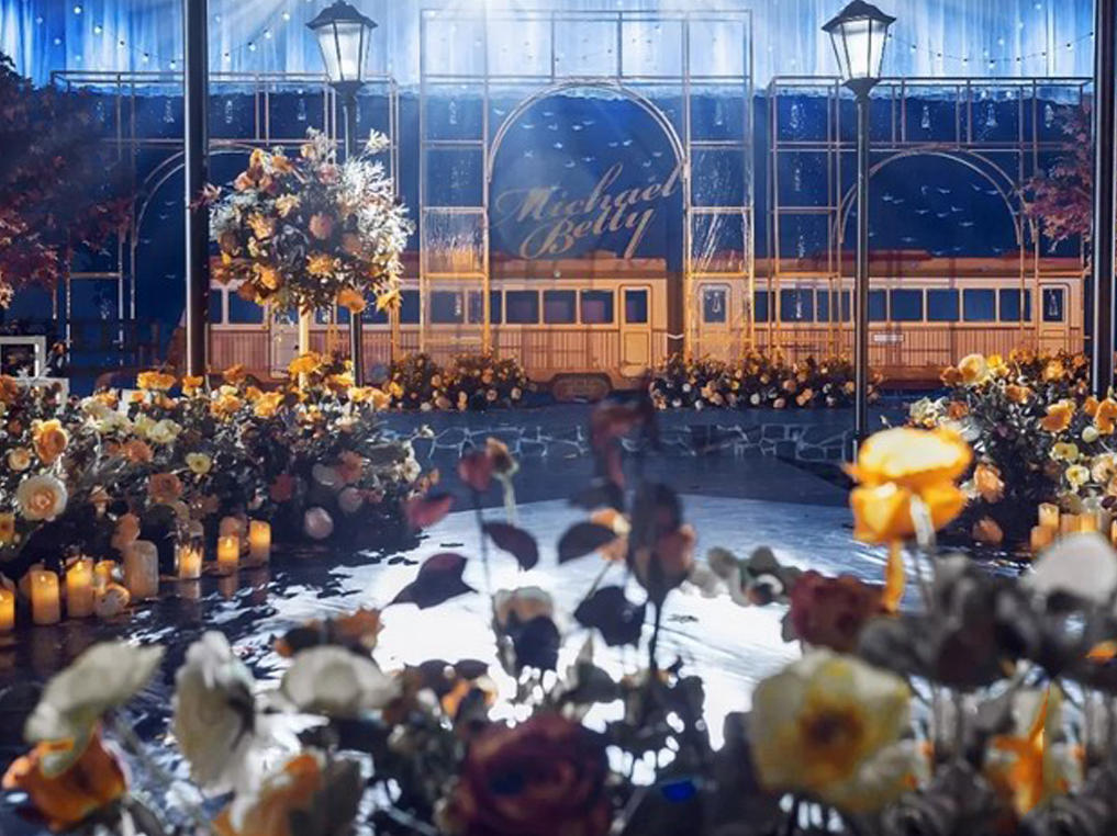 【薇雪婚礼】室内蓝橙色系千与千寻主题婚礼