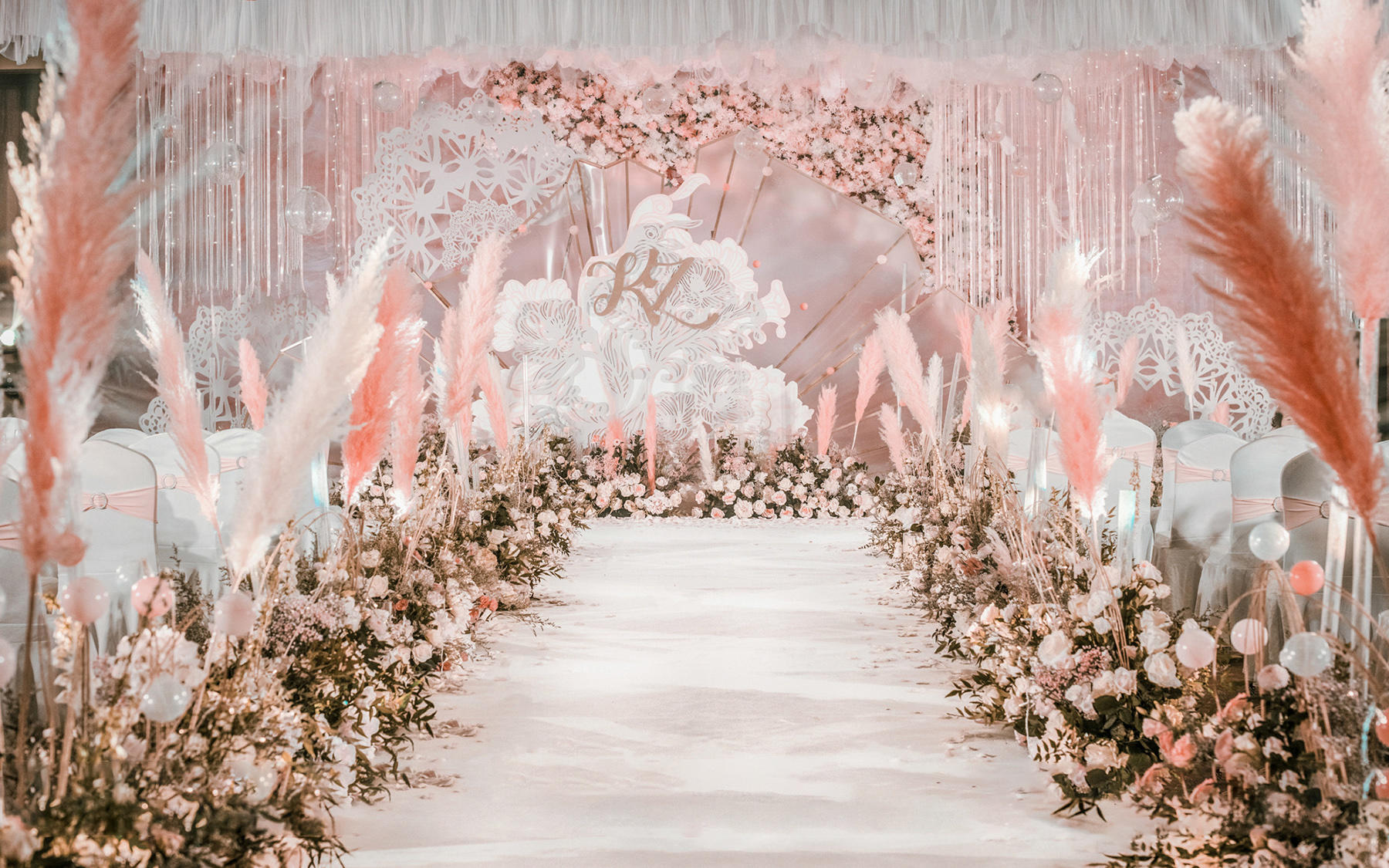 【亿欣亿婚礼】  浪漫粉色  《栗果》婚礼布置