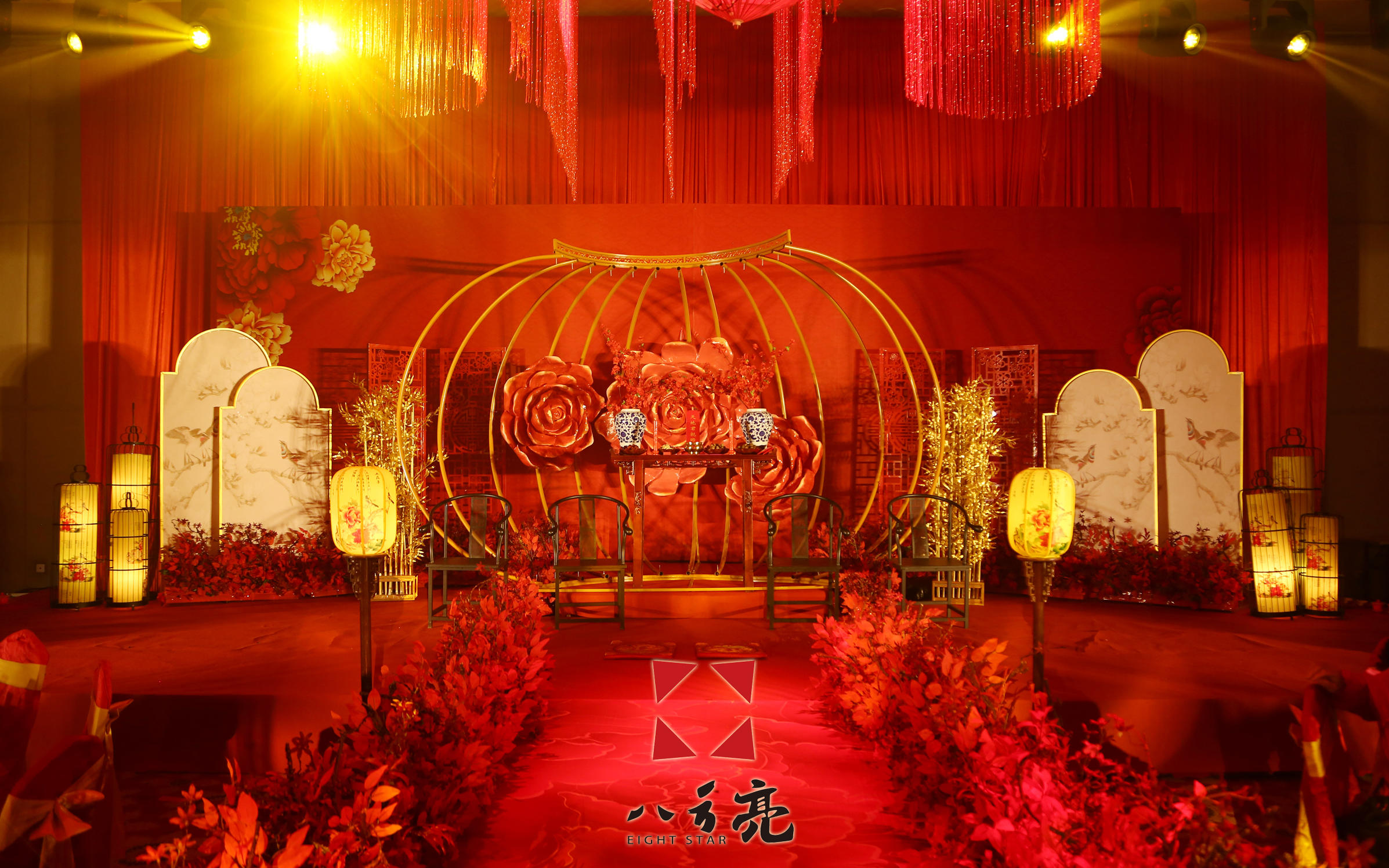 婚礼实景道具中式婚礼现场