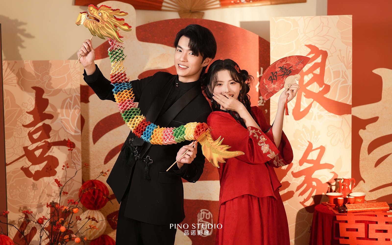 新中式订婚 婚纱照