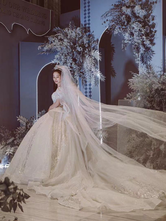 泡泡袖公主主纱