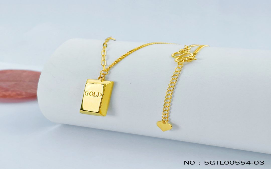 足金999小金条项链