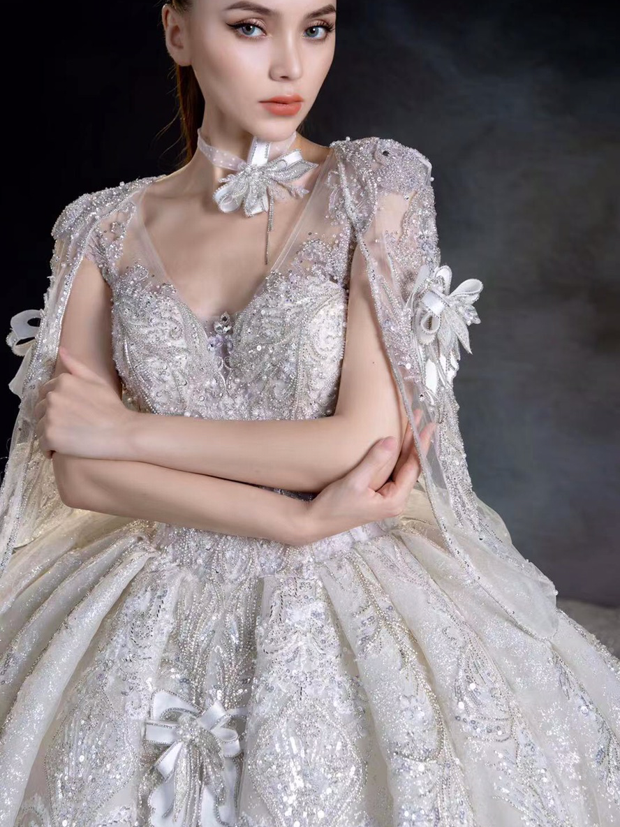 【QIUYUE】法式婚纱系列七件套