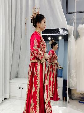 新娘婚礼礼服二件套餐主婚纱+裙褂/秀禾服