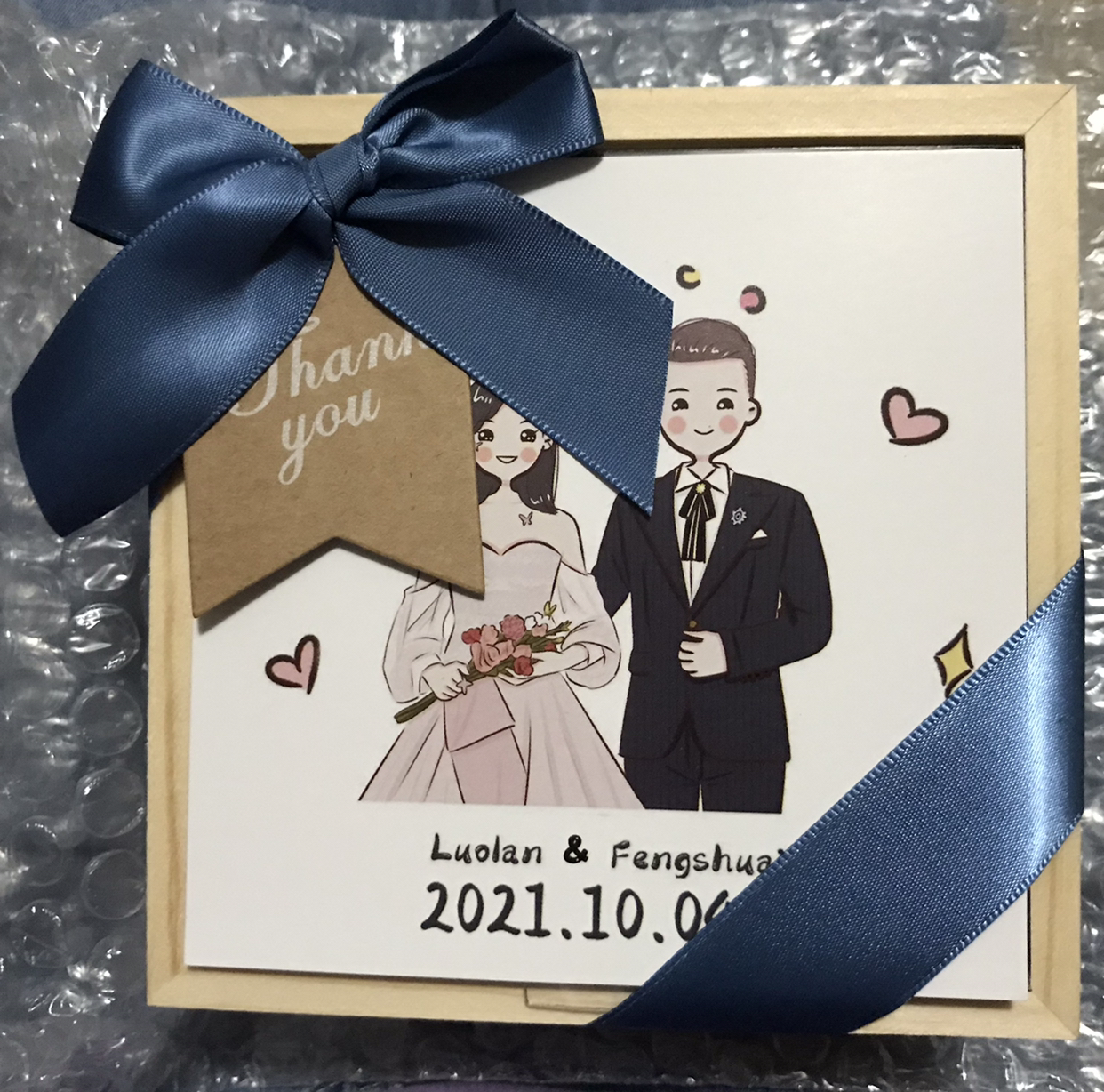 wedding happy -喜糖盒精心用心准备好[大笑][大笑]