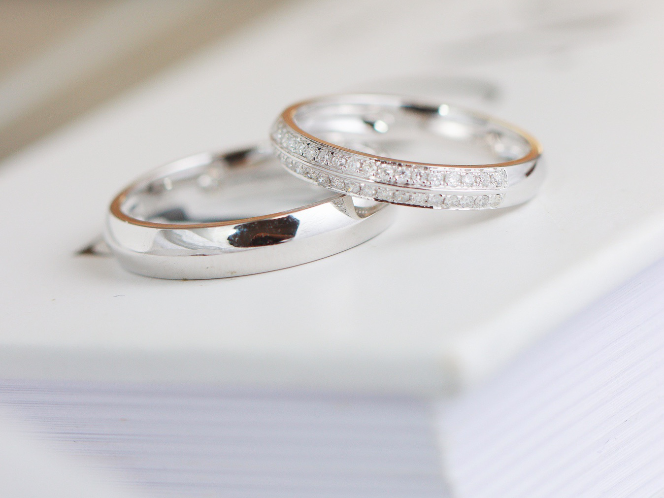 浪漫誓约钻石情侣对戒 钻石定制