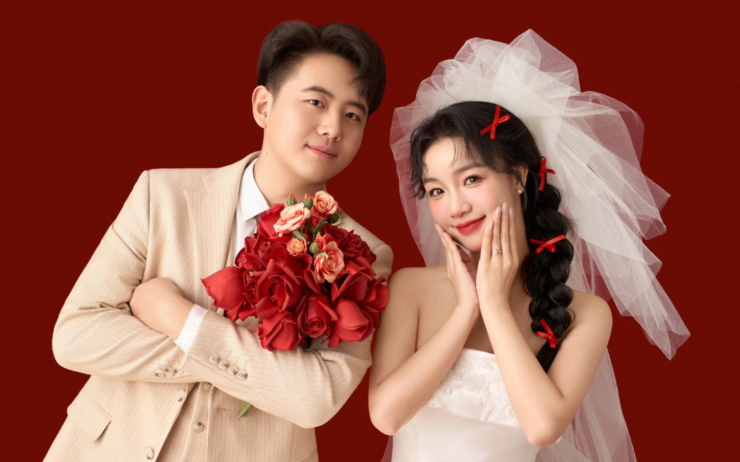 好愛我的紅色系婚紗照?。?！