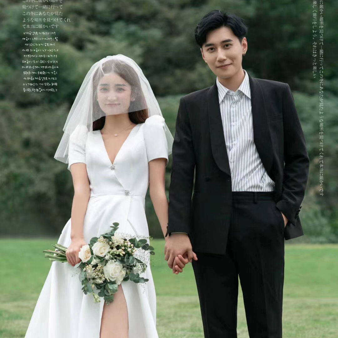 韩式草坪小清新唯美森系婚纱照