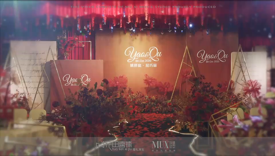 紅黑色系婚禮，黑色與紅色搭配現(xiàn)場會更高端