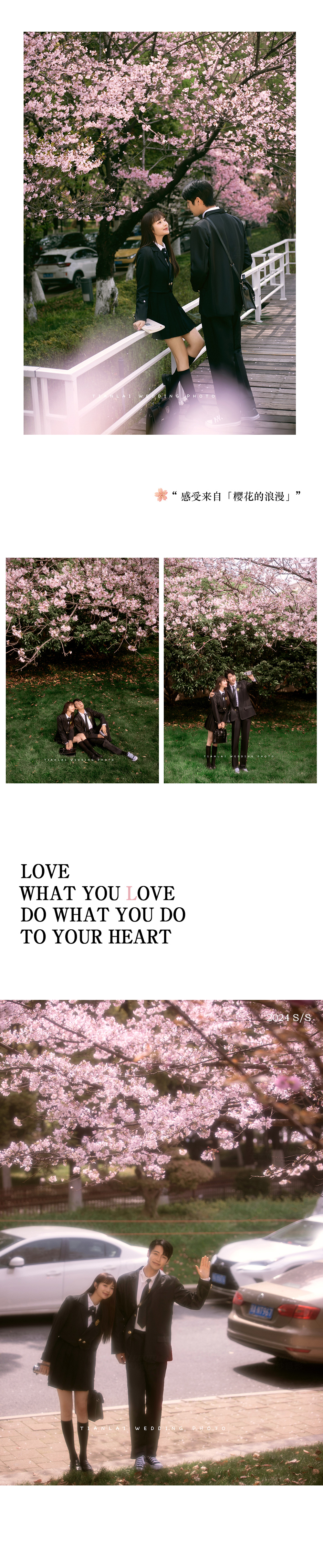 「春日限定」樱花系文艺小清新风婚纱照/拍一送三 