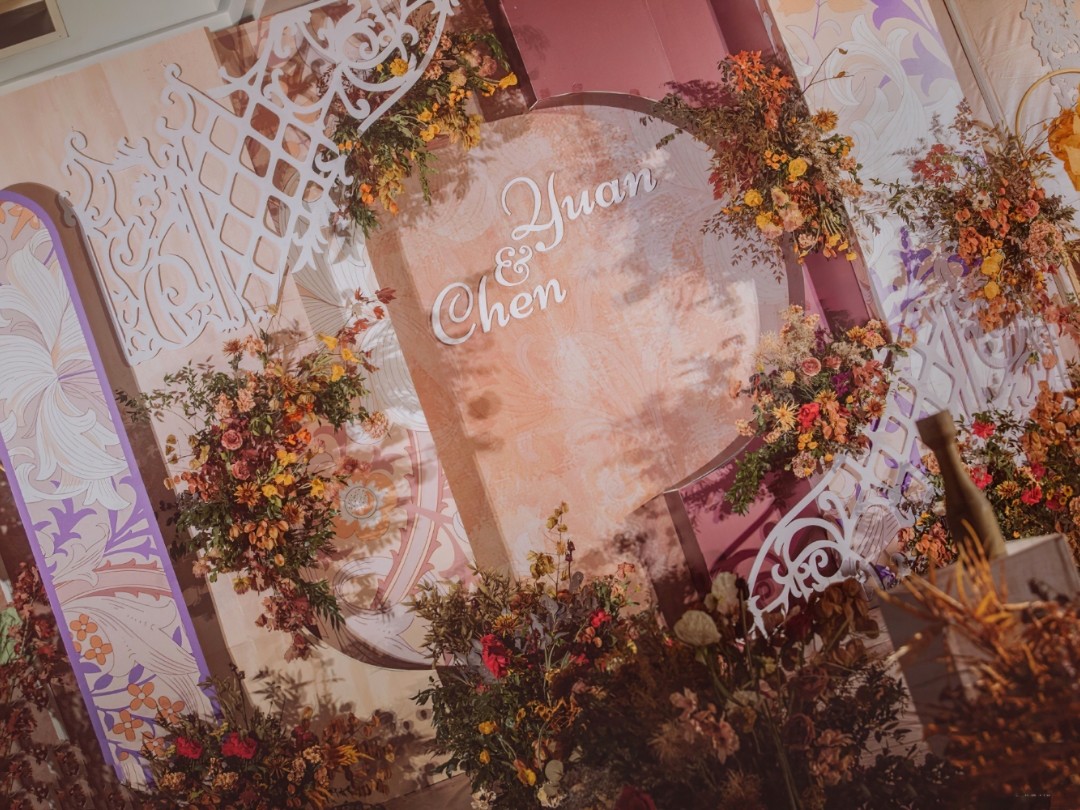 【玖月婚礼】网红同款复古红色系婚礼不包含四大金刚