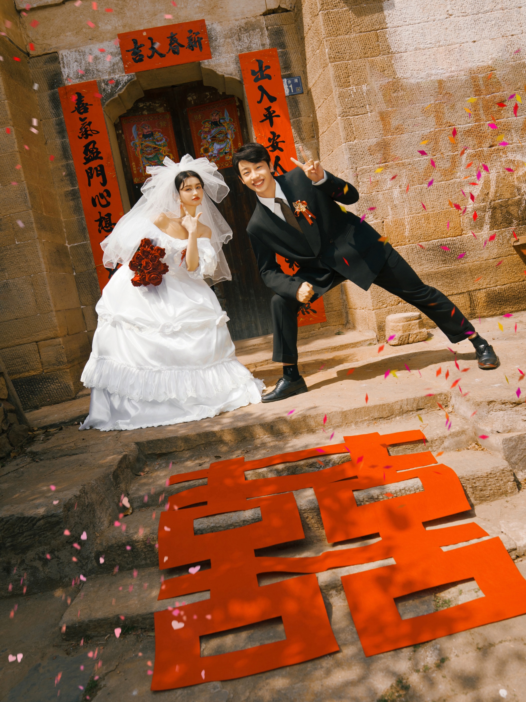 【經(jīng)典國(guó)風(fēng)】中式囍嫁+工筆園林+底片全送