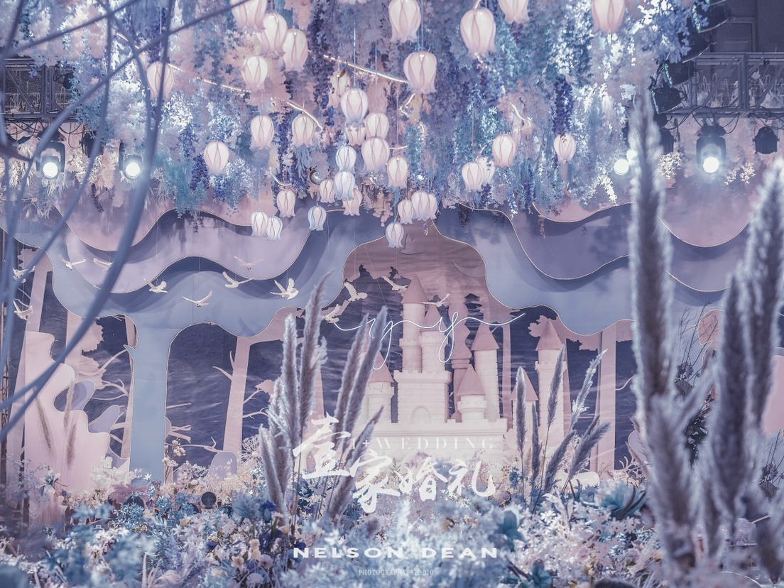 「1+wedding」中高端藍(lán)紫色夢(mèng)幻婚禮