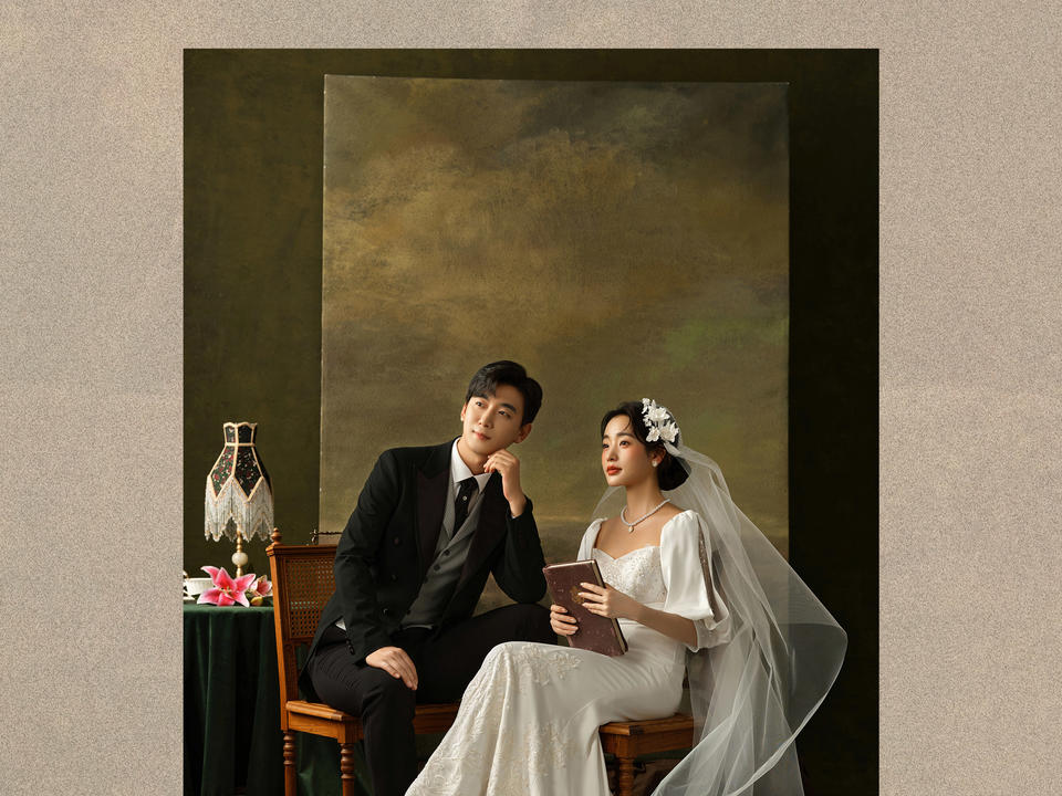 油画肖像|仪式×艺术感婚纱照