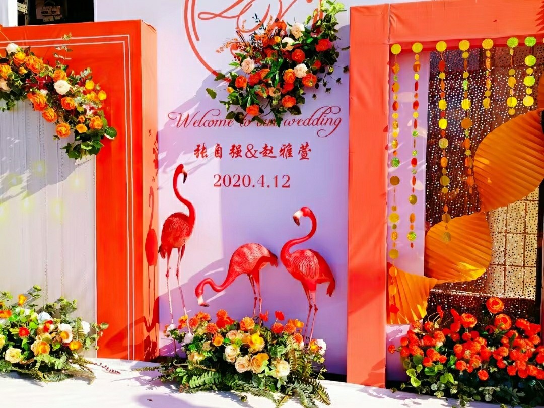 色彩斑斓，农村低价高品质婚礼现场