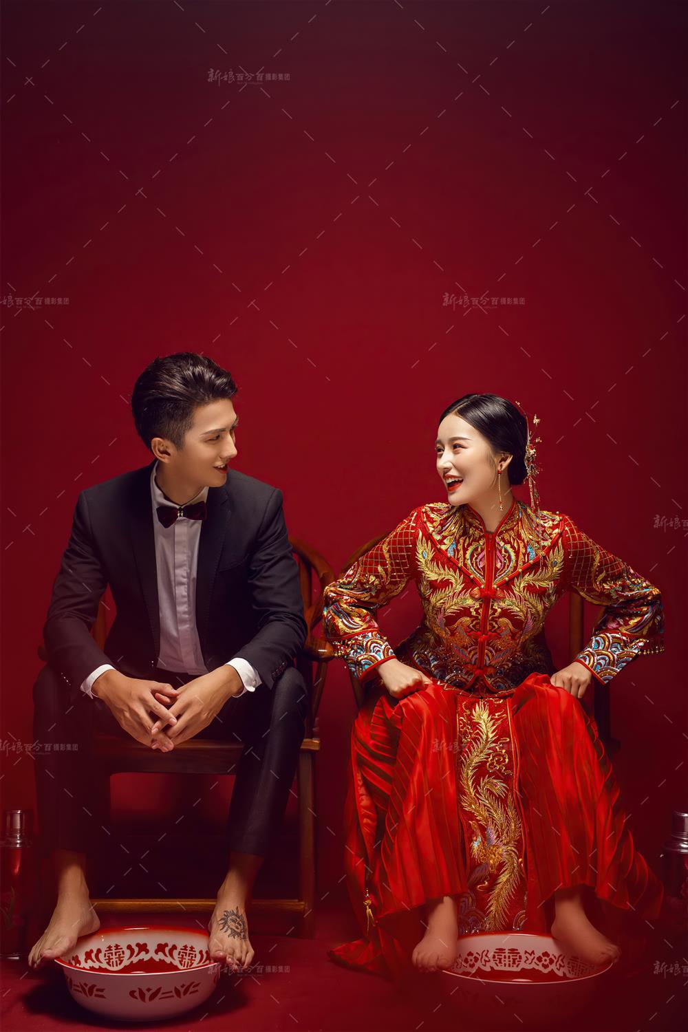 典雅复古+中式婚纱