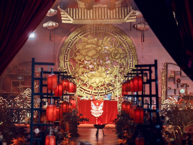 花草吉事｜中国红故宫式婚礼