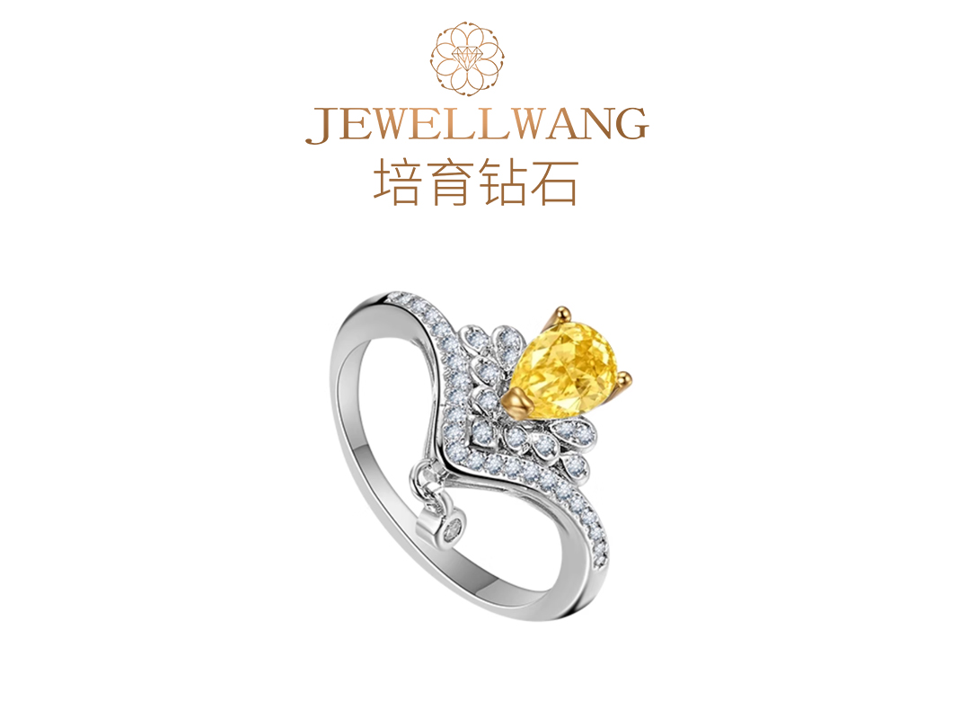 飞翩 JEWELLWANG培育钻石彩钻黄钻婚戒