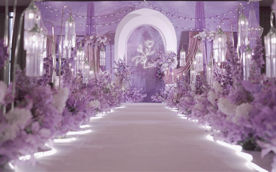 兰州巧合婚礼｜浪漫神秘紫色花艺风