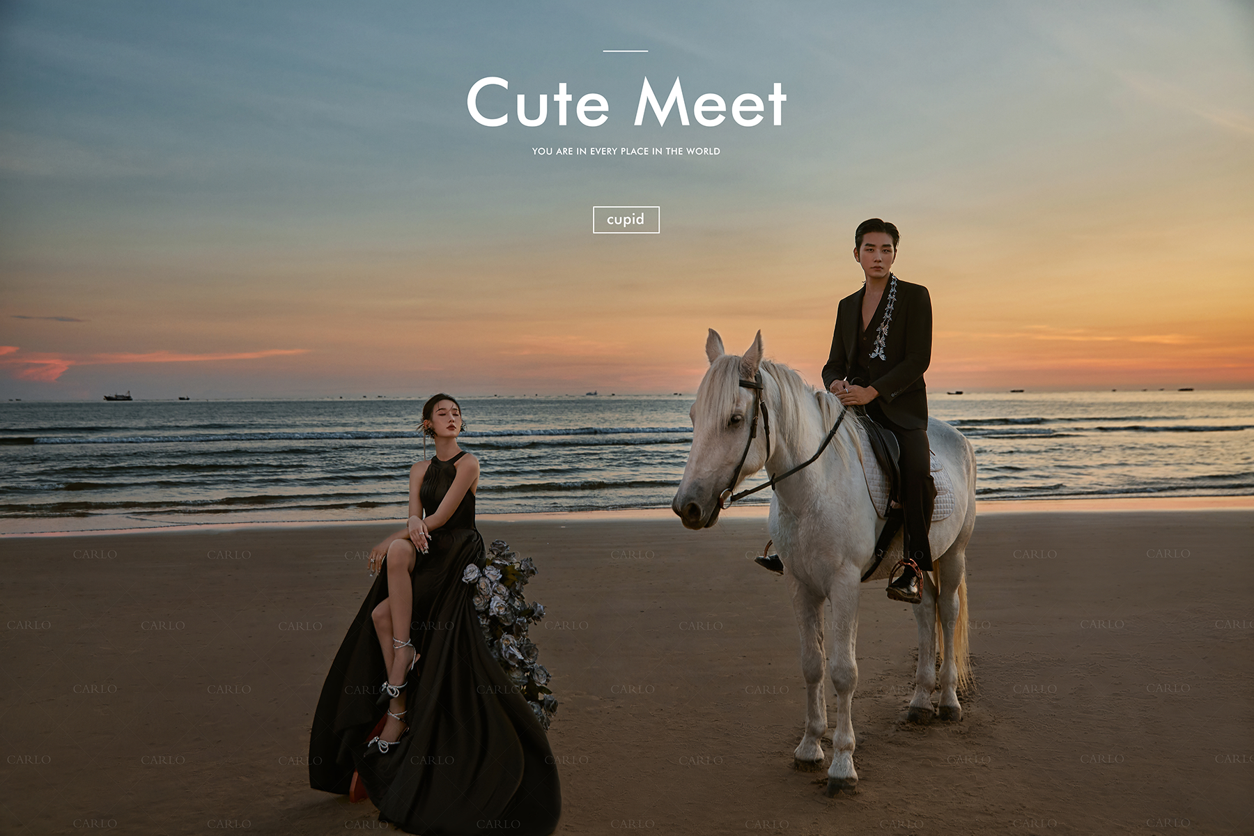 卡洛婚纱摄影【沙滩白马】