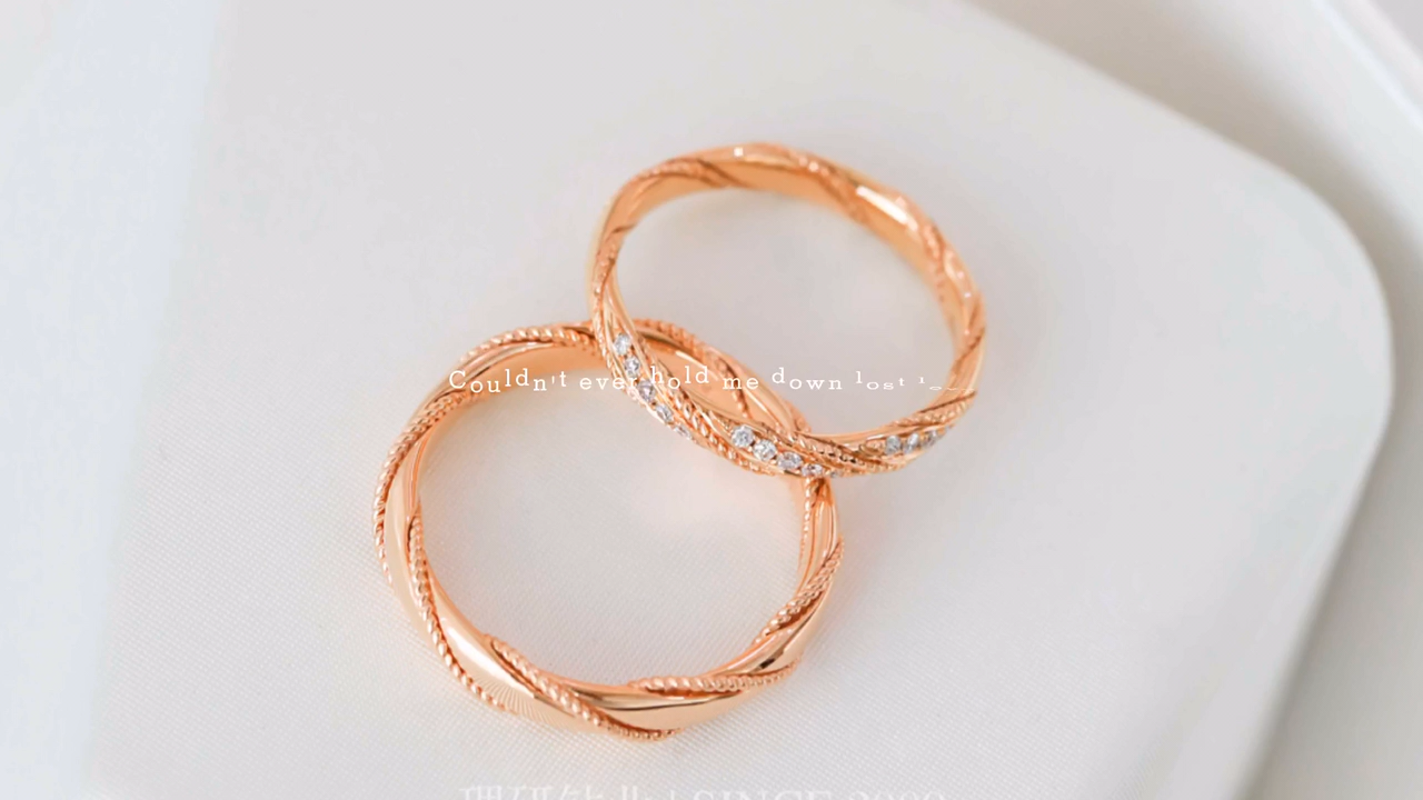 珠帘对戒 | 精致雕花匠心工艺