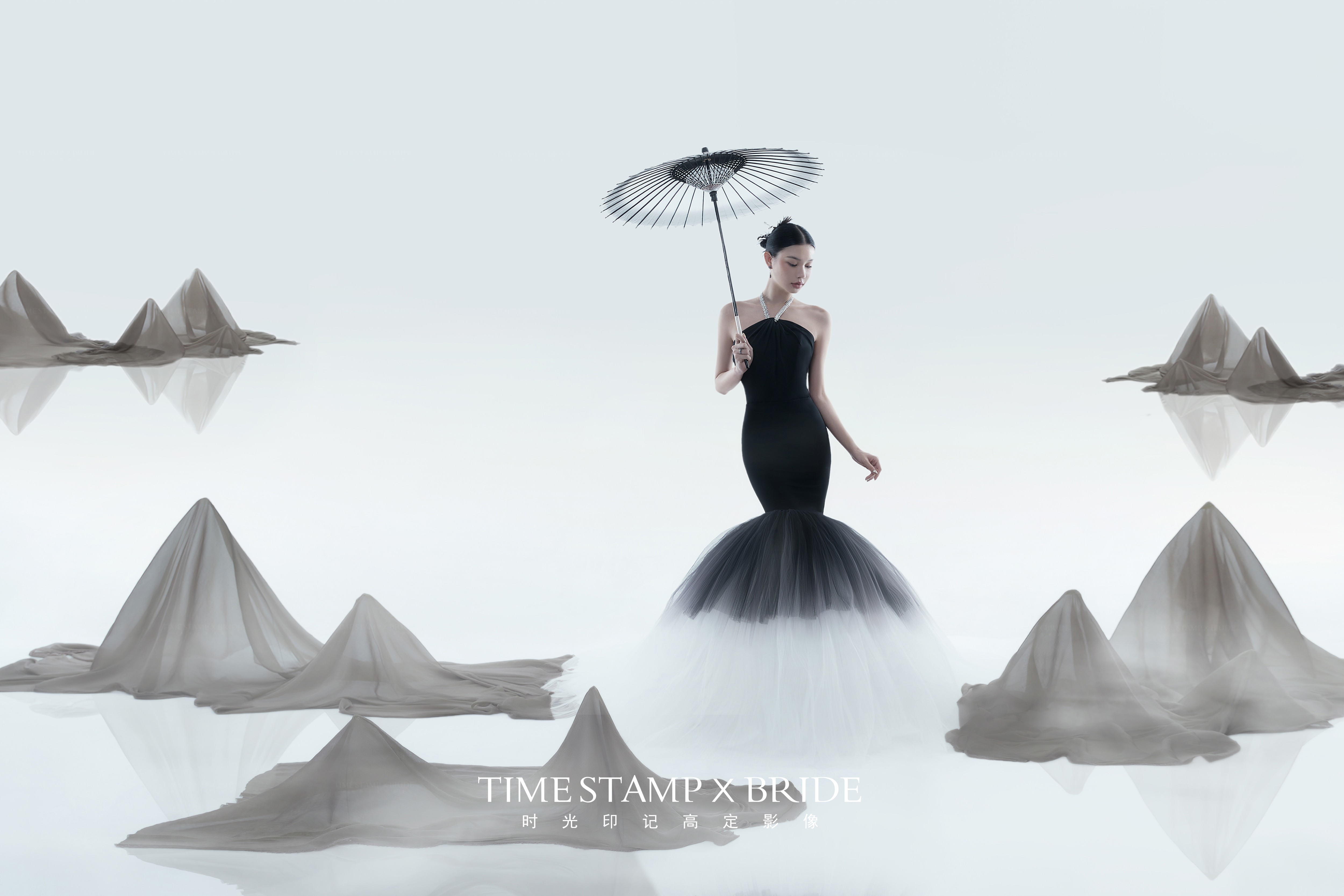 纯美国风腔调|小众创意水墨工笔画婚纱照！